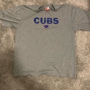 Gray Cubs T-Shirt with Blue Logo TEAM Nike cubs shirt